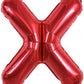 Toniful 40 Inch Large Bright Red Letter Balloons A-Z, Giant Jumbo Helium Foil Mylar Big Letter X Balloons For Birthday Party Ann