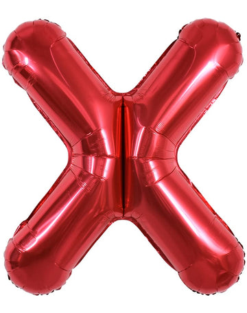 Toniful 40 Inch Large Bright Red Letter Balloons A-Z, Giant Jumbo Helium Foil Mylar Big Letter X Balloons For Birthday Party Ann