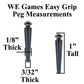 We Games 3 Player Wood Cribbage Set - Easy Grip Pegs And 2 Decks Of Cards Inside Of Board - Walnut Stained