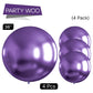 Partywoo Metallic Purple Large Balloons, 4 Pcs 36 Inch Balloons, Purple Metallic Big Balloons, Chrome Purple Giant Balloons, Jumbo Balloons For Birthday Decorations, Wedding Decorations, Purple-G105