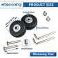 Mtsooning 2Set Suitcase Luggage Replacement Wheels  50x18mm Wear-Resistant Mute Inline Skate Wheel  Rubber Swivel Caster Wheel Bearing Repair Kit