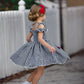 Ibtom Castle Little Girls Christmas Costume Mommy And Me Christmas Matching Outfit Strapless Plaid Dress With Velvet Cape Set Ki