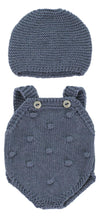 Miniland Clothes For Dolls 12 5/8'' Knitted Outfit Rompers & Bonnet - Eco, Made In Spain, Quality, Role Play, Educational