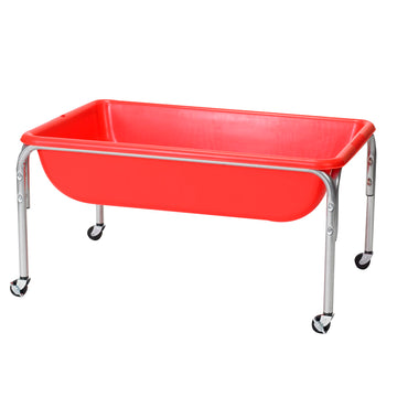 Children's Factory Large Sensory Table, 18"H, Red, Plastic, Model 1133-18, Indoor/Outdoor Sand and Water Play Equipment