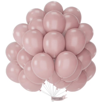Partywoo Boho Pink Balloons, 50 Pcs 12 Inch Cavern Pink Balloons, Dusty Pink Balloons For Balloon Garland Or Balloon Arch As Party Decorations, Birthday Decorations, Wedding Decorations, Pink-F54