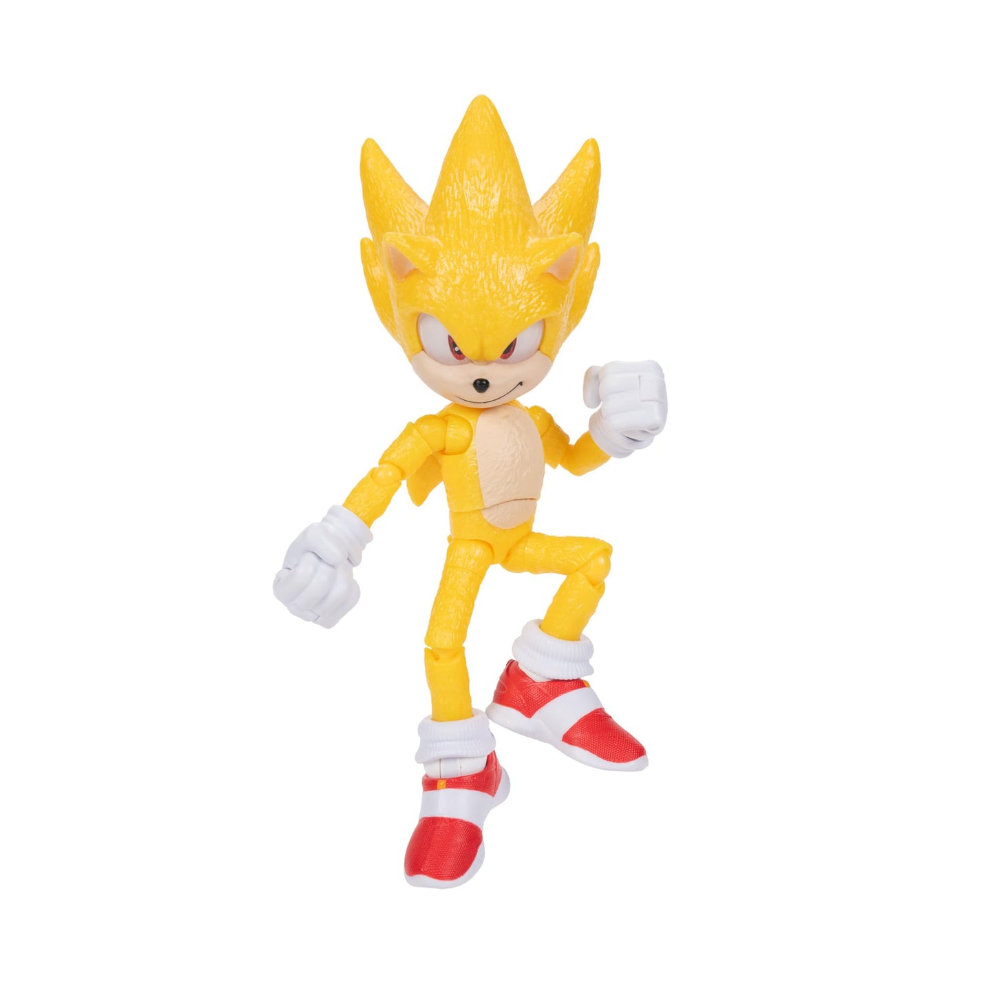 Sonic The Hedgehog 5-Inch Action Figure 4-Pack - Super Sonic, Shadow, Knuckles, Chao Mascot Tails, Articulated, Plastic, Model 427894