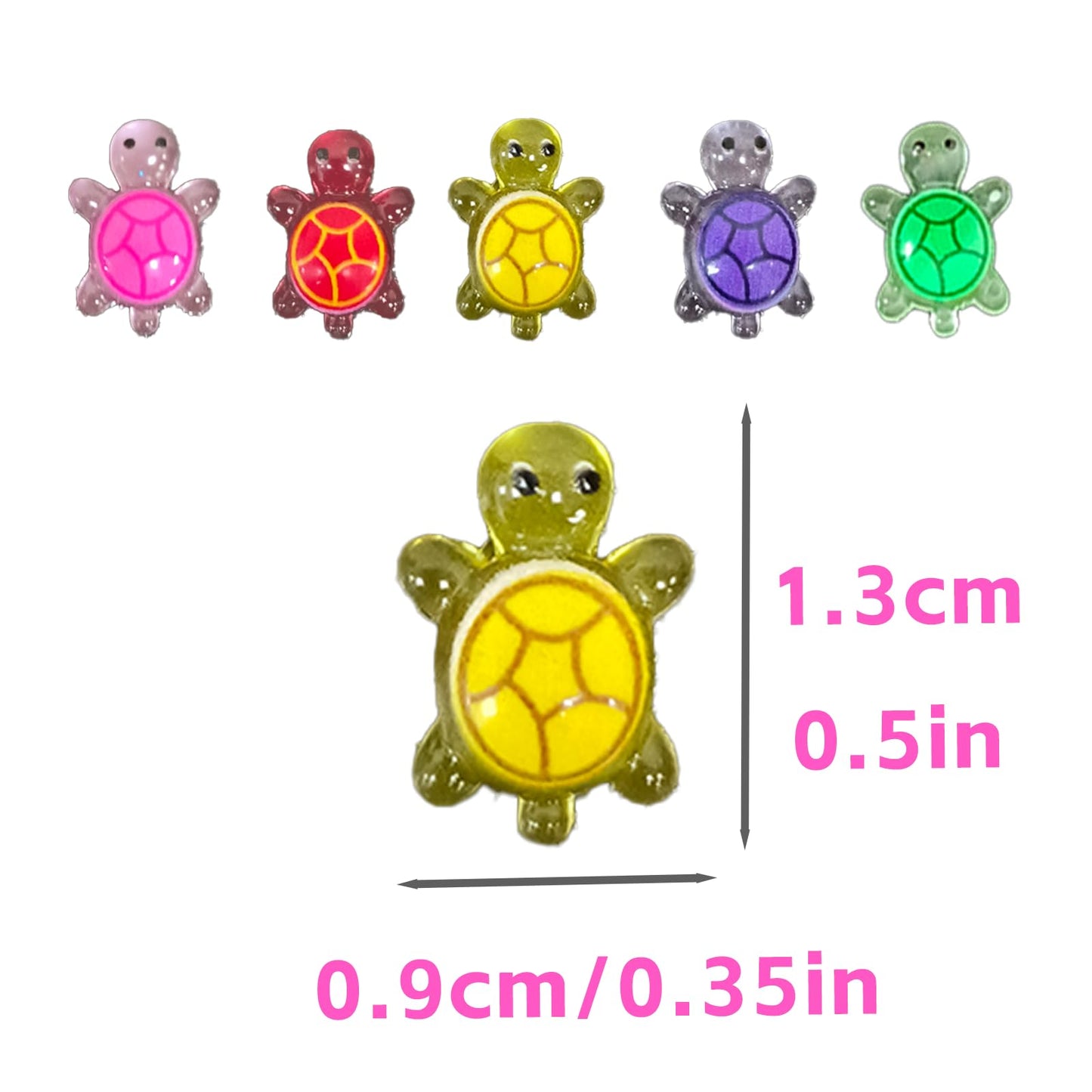 BiSUAN Mini Glow in The Dark Turtle Figurines - Small Resin Animals for Fairy Garden  DIY Dollhouse Decor  Tiny Miniature Things to Hide  Micro Landscaping (200)