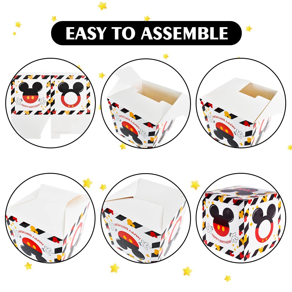 Toniful Mouse 1St Birthday Party Supplies Red Yellow Black Balloon Box With Letters