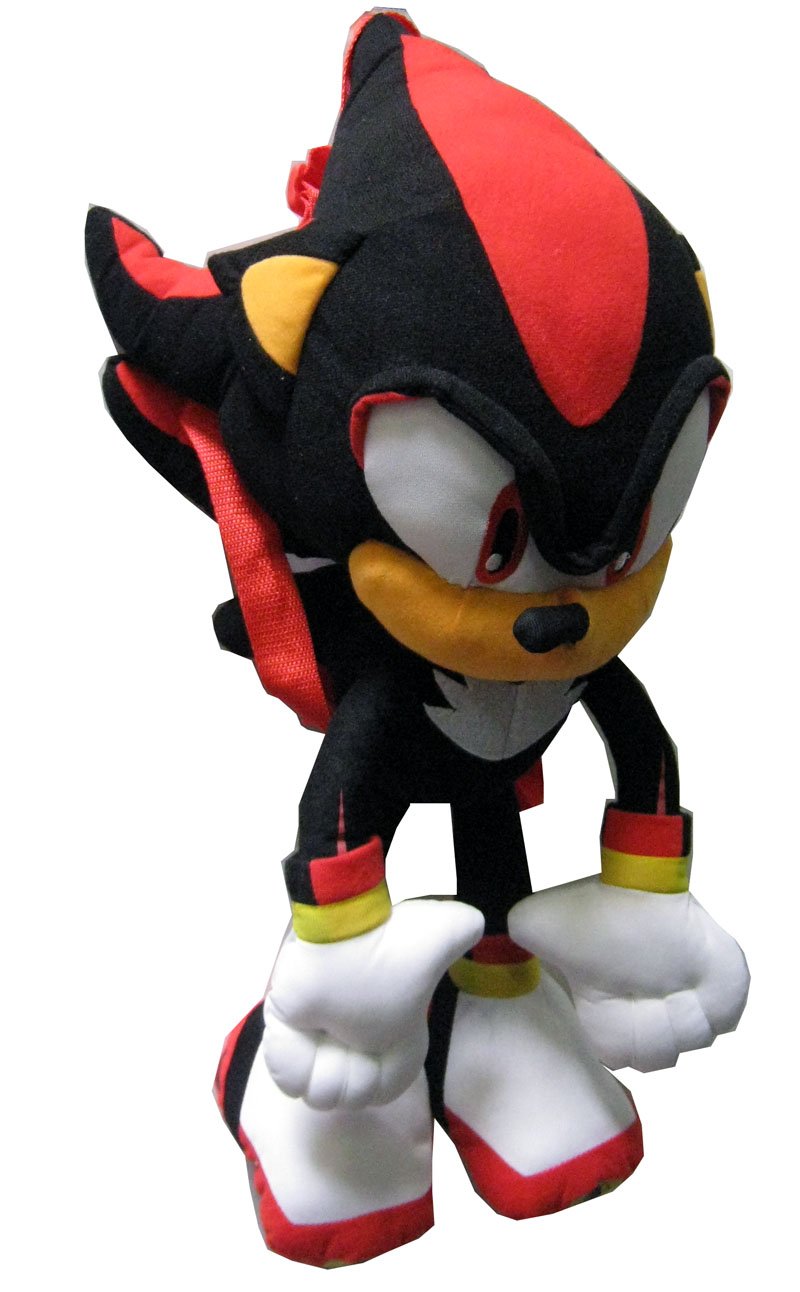 Sonic the Hedgehog Doll Plush Backpack  Shadow Backpack Black (24 Inch)
