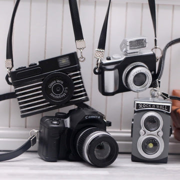 4 Pcs Miniature Camera 1:4 Scale Mini Slr Camera Prop Mini Camera Ornament Vintage Camera Model Digital Slr Camera Mini Decoration Accessories Photography Props