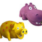 Multipet Latex Grunting Toy Bundle Color:Goblet Pig And Hippo