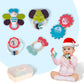 DAMEING Baby Rattle Teething Toys, Infant Sensory Teethers, Musical Shaker Grab and Spin Early Educational Toys for 0-12 Months 