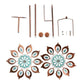 Mesmerizing Copper Lily Wind Spinner Dual-Tone | Petal-In-Petal Design | Independent Rotors | Brushed Copper & Antique Blue |All