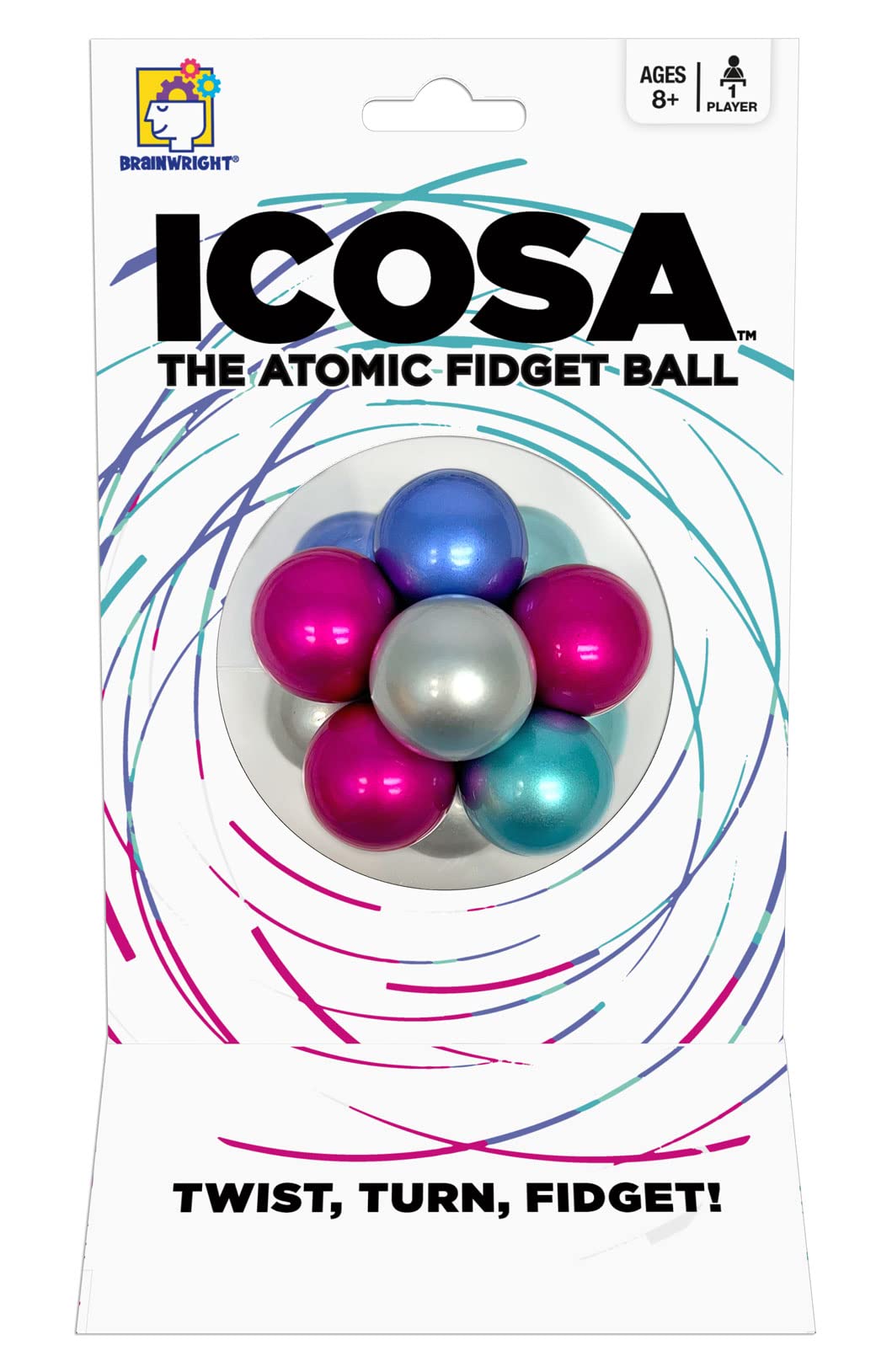 Brainwright - Icosa Ice - The Atomic Fidget Ball. Twist, Turn, Fidget!