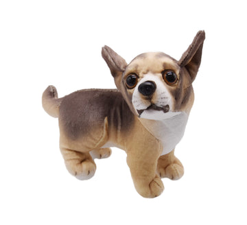 Yonlit Lifelike Chihuahua Stuffed Animal Animated Plush Puppy Toy Doll Super Realistic Dogs Act Like Real Excellent Gifts For Kids Birthday Party Dog Collection 9 Inches (Chihuahua)