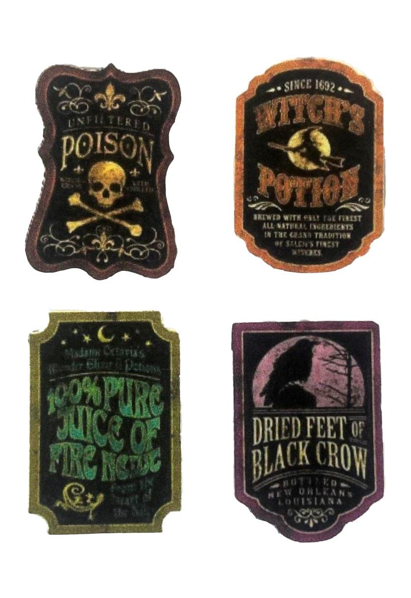 Melody Jane Dolls Houses Dollhouse Witch Potion Signs Miniature Halloween Shop Decoration 1:12 Scale