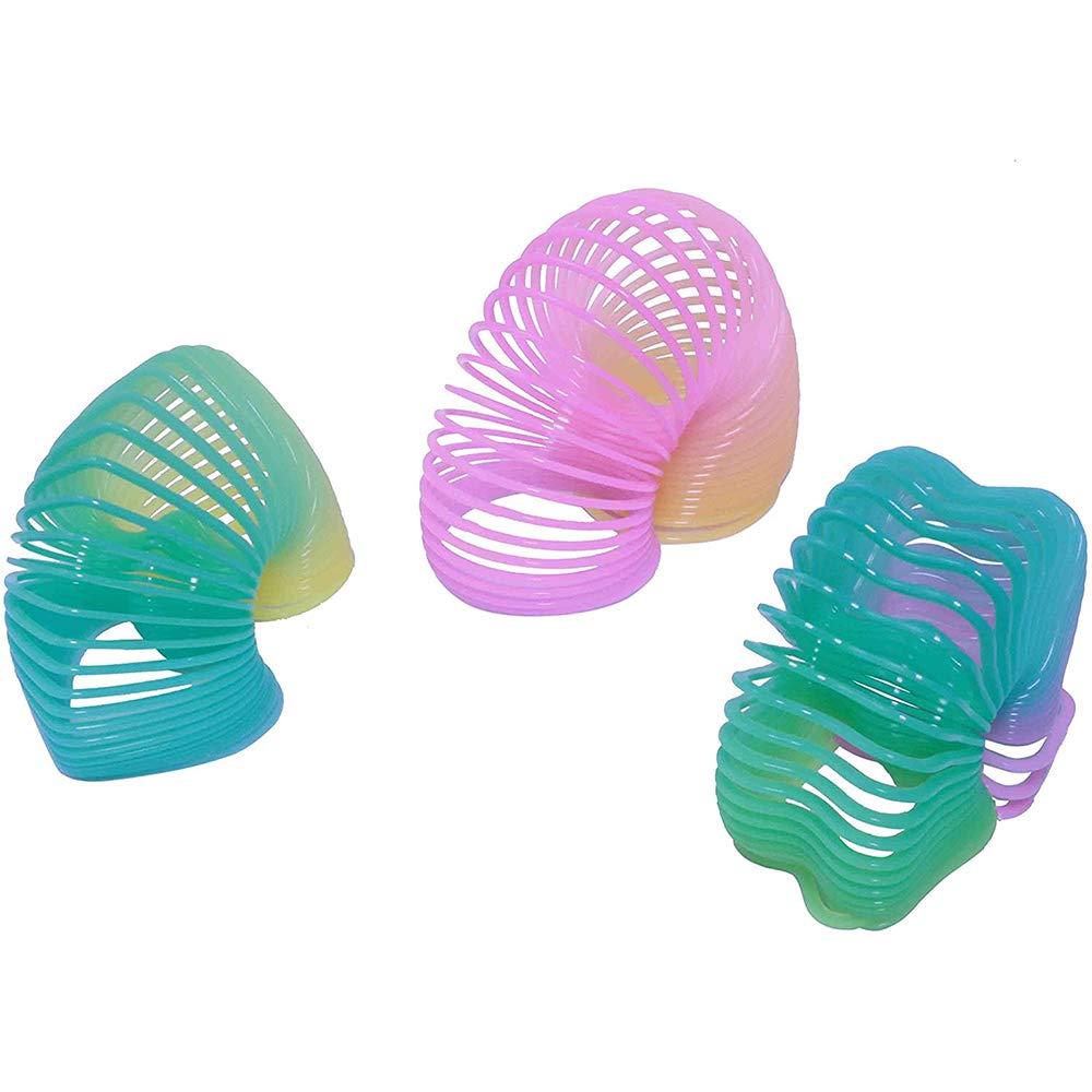 The Dreidel Company Plastic Coil Spring, Variety Of Shapes And Colors, Goody Bag Fillers, Party Favor For Kids, 1.5'' (50-Pack)