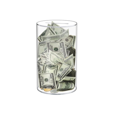 Clear Piggy Bank For Adults Kids, Transparent Money Bank For Cash Savings And Coin Savings, Acrylic Clear Money Box That Must Be