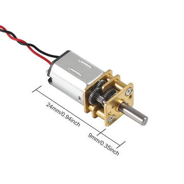 Coliao 10Pcs Dc 3V-6V Mini N20 Gear Motor Slow Speed Full Metal Gearbox Micro Motor With Terminal For Smart Car Diy Rc Toys