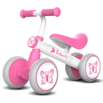 Wdmiya Baby Balance Bike Toys For 1 Year Old Girls Gifts, 10-36 Months Toddler First Bike With No Pedal, 4 Silence Wheels & Soft Seat, One Year Old Girl Birthday Gift For Christmas, Halloween