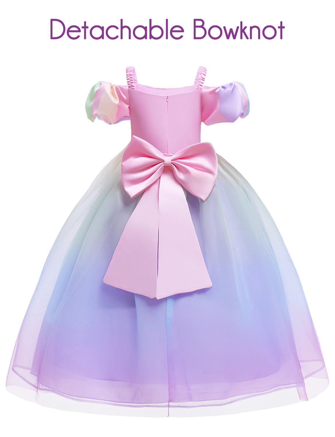 Minetom Princess Dress For Girls Costume Princess Dress Up Clothes For Little Girls Birthday Cosplay Party Outfit 7-8 Years