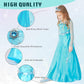 Baufuuya Princess Elsa Costume For Girls, Princess Cstume For Toddler Birthday Party Dress Up With Accessories Crown