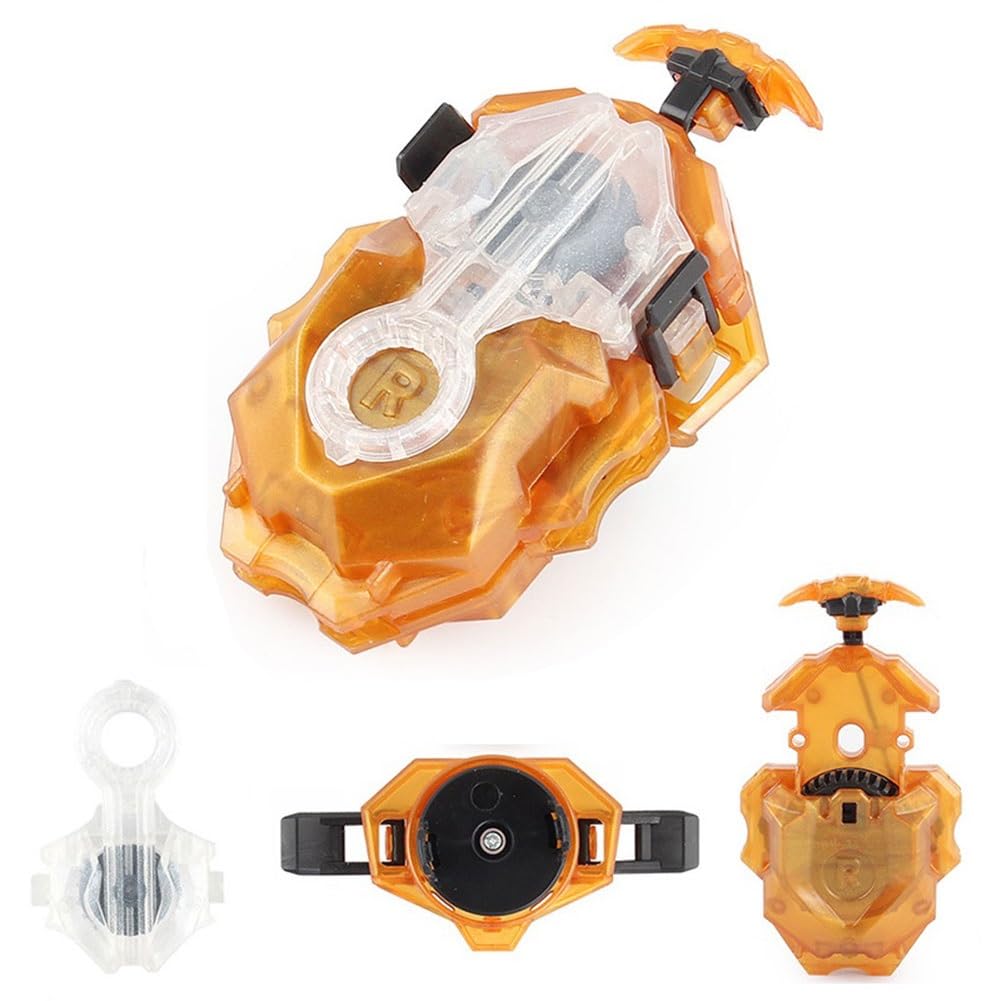 Bey Battling cutting edge Burst Launcher and Grip  B-184 Left Right Spin String Launcher Grip DB Layer System Compatible with All Bey Burst Series - Golden