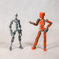 LUCKY13TOY 3D Printed Multi Joint Movable Mechanical Doll Model, Toy Design Style, Custom Desktop Ornament (Red)
