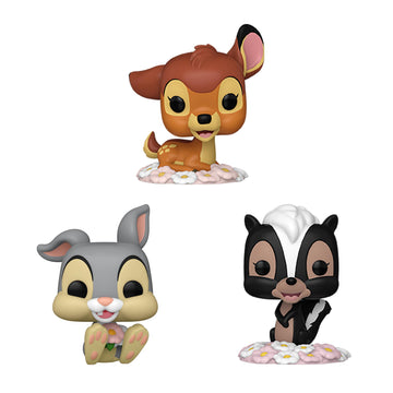 Funko Pop! Bambi Set Of 3 - Bambi, Thumper And Flower