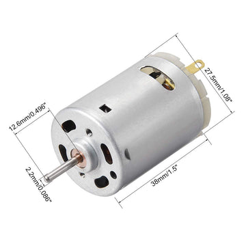 EX ELECTRONIX EXPRESS 9V Heavy Duty DC Motor 12,500 RPM Max (1.08'' Diameter x 1.48'' Length)