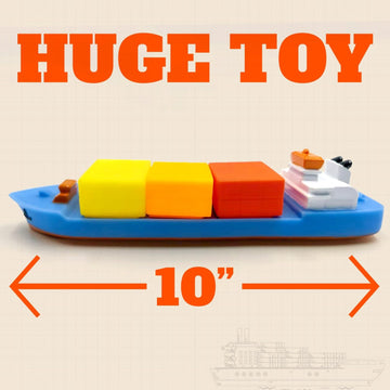 Splashez Boat Bath Toy For Kids | Mold Free Floating Toddler Bath Toys With No Hole For Water | Boat Ship Containers Ideal Size