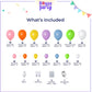 House Of Party Rainbow Balloon Arch Kit - 140 Pcs Groovy Easter Balloon Arch | Pastel Balloon Garland Kit With Pink, Yellow, Ora