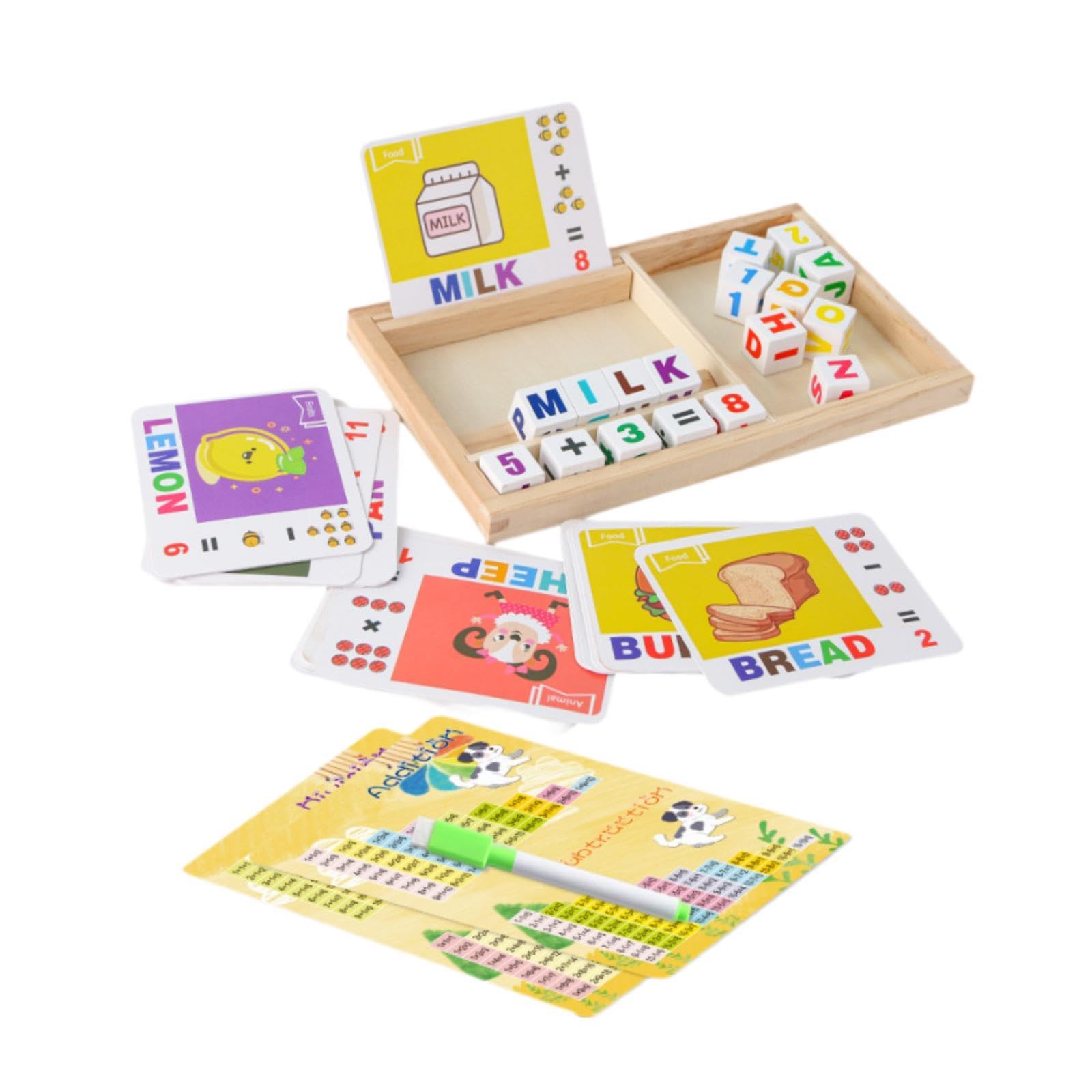 MerishoppMath Flash Card Game Preschool Word Learning Game Travel Toy Girls Boys Kids|Toys & Hobbies|Preschool Toys & Pretend Pl