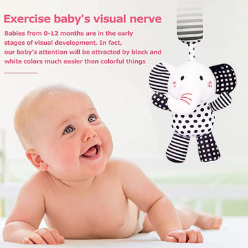 Shxero 2Pcs Hanging Rattle Toys For Babies, Hanging Baby Toy, Car Seats Stroller Toys With Wind Chime For Newborn 0-36 Months, C