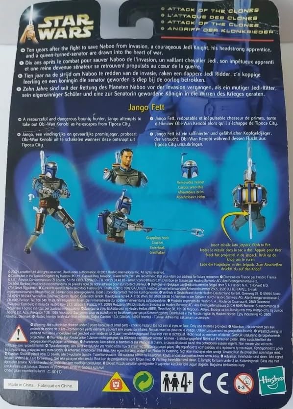Star Wars Attack Of The Clones Figure: Jango Fett (Kamino Escape)