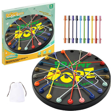Brainy Knots Rope Untangling Game, Brain Knots Game Exercise Strategy Thinking, Puzzle Toy Strategy Board Toy Rope Untangling Ch