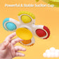 Baby Spinning Top Rattle Toys 3 Pcs, Suction Cup Infant Spinner Toy 12 Months+, Sensory Spin Bath Sucker, Travel Busy Teething Toy For Toddlers, Gifts For 1-3 Year Boy Girl(Group D)
