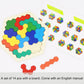 2 Pack Wooden Russian Blocks Puzzle + Hexagon Puzzles For Kids & Adults, Wooden Block Puzzle Intelligence Brain Teasers Toy Logi