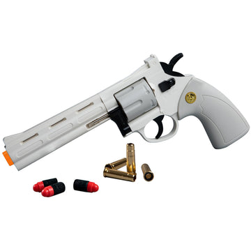 Revolver Toy,Extended Barrel,Can Fire Soft Bullets,Water Gel Beads,Digital Shooting Targets With Foam Dart Toy Shooting Blaster,