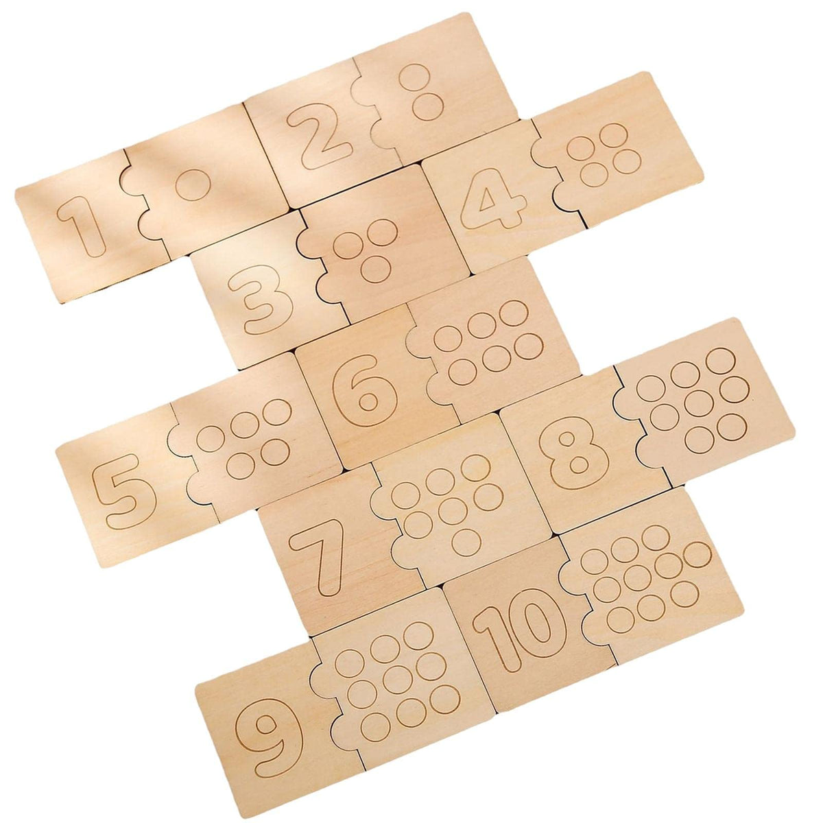 CALANDIS?Wooden Jigsaw Puzzle Pairing Games Gifts Building Toy Number Learning Toys | Wooden & Handcrafted Toys | Preschool Toys