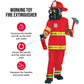 Morph Red Firefighter Costume For Kids, Fireman Outfit For Boys, Fire Fighter Dress Up, Fun Role Play Costume, T2
