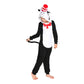 Wizland The Cat In The Hat Costume Onesie Kids Dr Seuss,One Piece Plush Animal Jumpsuit, Halloween Christmas Cosplay Costumes Boys&Girls Sleepwear, Detachable Tail And Hat 10-12