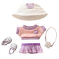 Mrwtesio Doll Clothes for Lububu  enhanced 5-Piece Lububu Outfits Set  7 Inch Lububu Clothing Accessories (No Doll) (Purple)