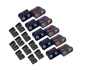 BABUVYA High Current Antispark Connector Male and Female QS8-S Black Application with Remote Control Toys Drone Battery Charger 