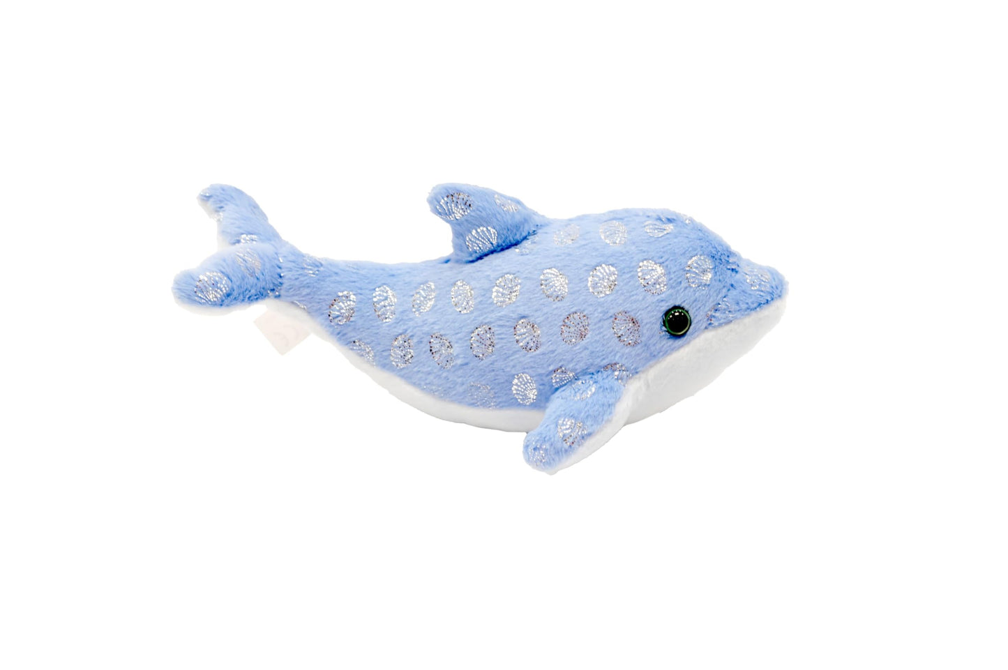 WILD REPUBLIC Dolphin Foilkins Stuffed Animal, 8-inch Plush Toy, Made from Recycled Water Bottles, Gift for Kids