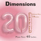 SUWEN 40 Inch Pink Foil Number Balloons 0-9 Jumbo Mylar for 20th Birthday Party Supplies
