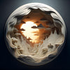 Bgraamiens Puzzle-Dawn- 3D Visual Dawn Inside a Cave 1000 Pieces Round Puzzle for mature-themed Unique Puzzle Autostereoscopy Puzzle Hard Challenge Puzzle for mature-themed