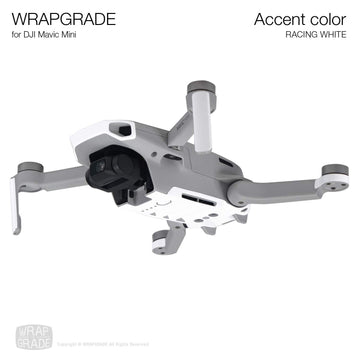 Wrapgrade Skin Compatible With Dji Mavic Mini | Accent Color (Racing White)
