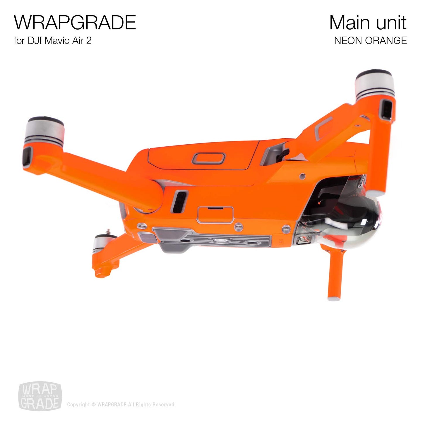 Wrapgrade Main Unit Skin Compatible With Dji Mavic Air 2 (Neon Orange)