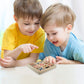 Gamie Wooden Tic-Tac-Toe Game, Small Travel Game With Fixed Spinning Pieces, Classic Wood Game For Kids, Fun Indoor Game Night Activity For Boys And Girls